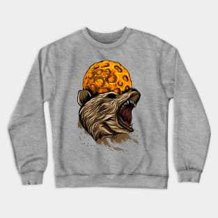 angry bear moon Crewneck Sweatshirt